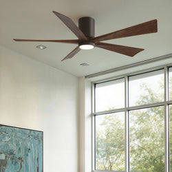 Urban Ambiance - Ceiling Fan - UMC9340 Modern Indoor/Outdoor Ceiling Fan, 12" H x 60" W x 60" D, Textured Bronze Finish, Aerwyn Collection -