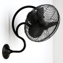 Urban Ambiance - Ceiling Fan - UMC9380 Scandinavian Indoor/Outdoor Ceiling Fan, 20" H x 13" W x 13" D, Matte Black Finish, Ossmere Collection -