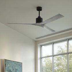 Urban Ambiance - Ceiling Fan - UMC9428 Modern Indoor/Outdoor Ceiling Fan, 12" (Plus Downrod) H x 72" W x 72" D, Matte Black Finish, Breecelyn Collection -