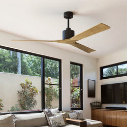 Urban Ambiance - Ceiling Fan - UMC9434 Glam Indoor/Outdoor Ceiling Fan, 12" (Plus Downrod) H x 72" W x 72" D, Textured Bronze Finish, Breecelyn Collection -