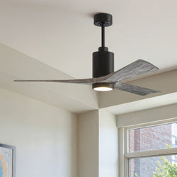 Urban Ambiance - Ceiling Fan - UMC9442 Glam Indoor/Outdoor Ceiling Fan, 14" (Plus Downrod) H x 60" W x 60" D, Matte Black Finish, Thistmere Collection -