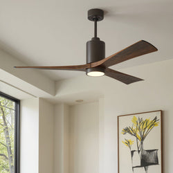 Urban Ambiance - Ceiling Fan - UMC9446 Natural Indoor/Outdoor Ceiling Fan, 14" (Plus Downrod) H x 60" W x 60" D, Textured Bronze Finish, Thistmere Collection -
