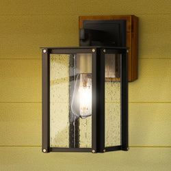 Urban Ambiance - Wall Sconce - UQL10002 Mid Century Modern Outdoor Wall Sconce, 12''H x 6.25''W x 7.25''D, Matte Black Finish, Southbank Collection -