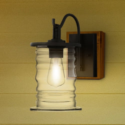Urban Ambiance - Wall Sconce - UQL10010 Classic Outdoor Wall Sconce, 13''H x 6.5''W x 8.75''D, Matte Black Finish, Dayton Collection -