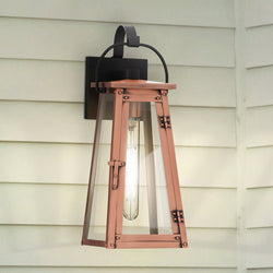 Urban Ambiance - Wall Sconce - UQL10051 Vintage Outdoor Wall Sconce, 16.5''H x 6''W x 7.25''D, Aged Copper Finish, Oslo Collection -
