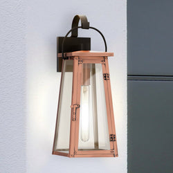 Urban Ambiance - Wall Sconce - UQL10052 Vintage Outdoor Wall Sconce, 19.5''H x 7''W x 8.25''D, Aged Copper Finish, Oslo Collection -