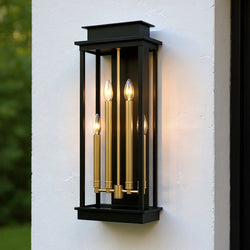 Urban Ambiance - Wall Sconce - UQL10140 New Traditional Outdoor Wall Sconce, 26.00''H x 10.00''W x 6.50''Dep, Matte Black Finish, Selby Collection -