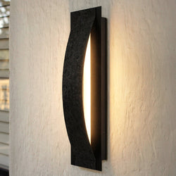 Urban Ambiance - Wall Sconce - UQL10151 Urban Loft Outdoor Wall Sconce, 24.00''H x 7.00''W x 3.50''Dep, Earth Black Finish, Chelsea Collection -