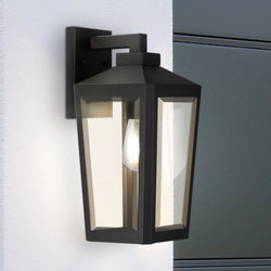 Urban Ambiance - Wall Sconce - UQL1742 Modern Farmhouse Outdoor Wall Sconce, 15.50''H x 7.00''W x 8.25''D, Matte Black Finish, Williston Collection -