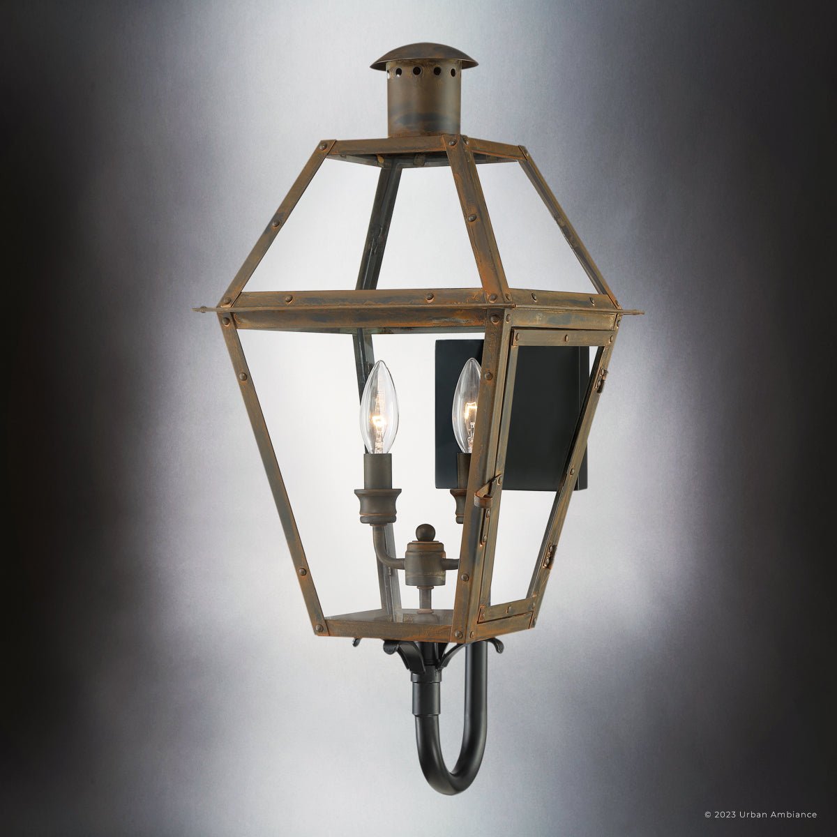 UQL1861 Vintage Outdoor Wall Sconce, 23.50''H x 10.50''W x 12.75''D, I ...