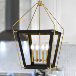 Urban Ambiance - Pendant - UQL4410 Transitional Indoor Pendant, 30.25''H x 18.25''W x 18.25''D, Earth Black Finish, Parramatta Collection -