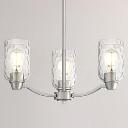 Urban Ambiance - Chandelier - UQL4423 Contemporary Indoor Chandelier, 20.25''H x 20.00''W x 20.00''D, Brushed Nickel Finish, Ravensburg Collection -