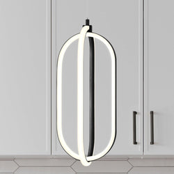 Urban Ambiance - Pendant - UQL4610 Minimalist Indoor Pendant, 17.75''H x 7.75''W x 7.50''D, Matte Black Finish, Maldon Collection -