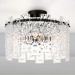 Urban Ambiance - Ceiling Light - UQL4631 Glam Indoor Ceiling Light, 12.00''H x 16.50''W x 16.50''D, Matte Black Finish, Rockingham Collection -