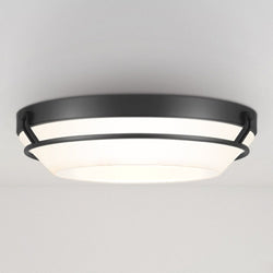Urban Ambiance - Ceiling Light - UQL4700 Minimalist Indoor Ceiling Light, 3.50''H x 16.00''W x 16.00''D, Matte Black Finish, Axbridge Collection -
