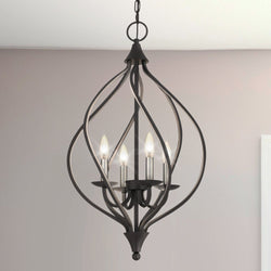 Urban Ambiance - Pendant - UQL4711 Mediterranean Indoor Pendant, 28.00''H x 16.25''W x 16.25''D, Old Bronze Finish, Cando Collection -