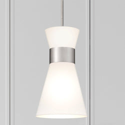 Urban Ambiance - Pendant - UQL4750 Modern Indoor Pendant, 17.50''H x 10.00''W x 10.00''D, Brushed Nickel Finish, Bremen Collection -