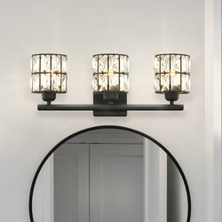 Urban Ambiance - Bath Light - UQL4761 Cosmopolitan Indoor Bath Light, 8.00''H x 21.25''W x 6.25''D, Matte Black Finish, Casselton Collection -