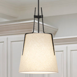 Urban Ambiance - Pendant - UQL4890 New Traditional Indoor Pendant, 20.25''H x 12.00''W x 12.00''D, Matte Black Finish, Dalton Collection -