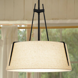 Urban Ambiance - Pendant - UQL4891 New Traditional Indoor Pendant, 19.00''H x 18.00''W x 18.00''D, Matte Black Finish, Dalton Collection -