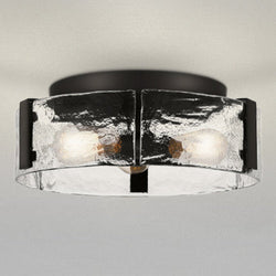 Urban Ambiance - Ceiling Light - UQL5010 Tuscan Indoor Ceiling Light, 5.50''H x 15.00''W x 15.00''D, Matte Black Finish, Hankinson Collection -