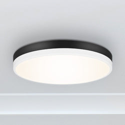 Urban Ambiance - Ceiling Light - UQL5151 Industrial Indoor Ceiling Light, 2.00''H x 15.00''W x 15.00''D, Matte Black White Finish, Minot Collection -