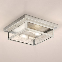 Urban Ambiance - Ceiling Light - UQL5160 Modern Farmhouse Indoor Ceiling Light, 4.00''H x 12.00''W x 12.00''D, Stainless Steel Finish, Quincy Collection -