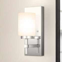 Urban Ambiance - Bath Light - UQL5170 Minimalist Indoor Bath Light, 12.00''H x 4.75''W x 5.75''D, Polished Chrome Finish, Stade Collection -