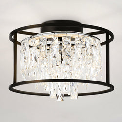Urban Ambiance - Ceiling Light - UQL5260 Contemporary Indoor Ceiling Light, 11''H x 15''W x 15''D, Matte Black Finish, Stralsund Collection -
