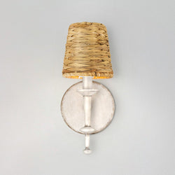 Urban Ambiance - Wall Sconce - UQL5361 Bohemian Indoor Wall Sconce, 11.5''H x 5''W x 6.5''D, Antique White Finish, Norwich Collection -