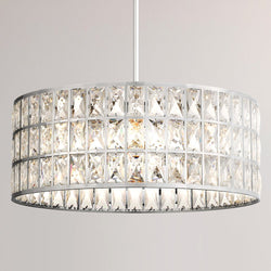 Urban Ambiance - Pendant - UQL5404 Glam Indoor Pendant, 8.75''H x 20''W x 20''D, Polished Chrome Finish, Casselton Collection -