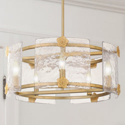 Urban Ambiance - Pendant - UQL5442 Cosmopolitan Indoor Pendant, 8.5''H x 21''W x 21''D, Light Gold Finish, Crary Collection -