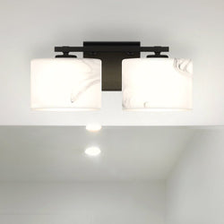 Urban Ambiance - Bath Light - UQL5550 Contemporary Indoor Bath Light, 6.25''H x 15''W x 5.25''D, Matte Black Finish, Nowra Collection -