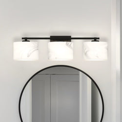 Urban Ambiance - Bath Light - UQL5551 Contemporary Indoor Bath Light, 6.25''H x 24''W x 5.25''D, Matte Black Finish, Nowra Collection -