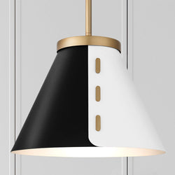 Urban Ambiance - Pendant - UQL5770 Urban Loft Indoor Pendant, 9.75''H x 12''W x 12''D, Brushed Weathered Brass Finish, Zennor Collection -