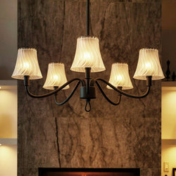 Urban Ambiance - Chandelier - UQL6235 Traditional Indoor Chandelier, 11.50''H x 29.50''W x 29.50''Dep, Matte Black Finish, Parker Collection -