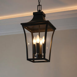 Urban Ambiance - Pendant - UQL6430 Classic Indoor Pendant, 21.00''H x 10.00''W x 10.00''Dep, Earth Black Finish, Biloxi Collection -