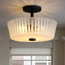 Urban Ambiance - Ceiling Light - UQL6441 Transitional Indoor Ceiling Light, 10.50''H x 16.00''W x 16.00''Dep, Matte Black Finish, Wylie Collection -