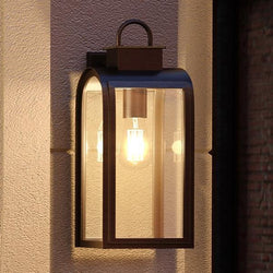 A beautiful lighting fixture from the Chesterfield Collection, this unique Urban Ambiance UHP1101 Art Deco Outdoor Wall Light adds an oil rubbed bronze finish to the side of a building.