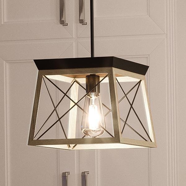 UHP2125 Luxe Industrial Pendant, 9"H x 10"W, Charcoal Finish, Berkeley Collection
