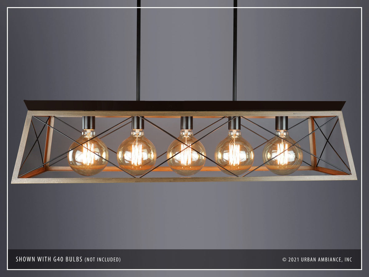 UHP2126 Luxe Industrial Linear Chandelier, 9