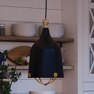 A unique and beautiful UHP2341 Americana Modern Pendant, 11-3/4"H x 6-3/8"W, Midnight Black Finish from the Cincinnati Collection by Urban Ambiance