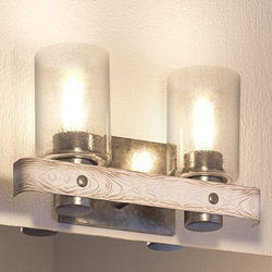 Two unique and beautiful UHP2483 Modern Farmhouse Bath Fixtures, 8-1/2"H x 15-1/2"W, Galvanized Steel Finish, from the Adelaide Collection