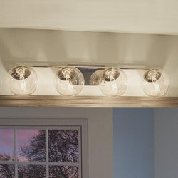 A beautiful Urban Ambiance bathroom with a UHP2622 Modern Bath Fixture over a window.