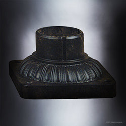 This is a unique UQL1180 Colonial Outdoor Pier Mount, 3.5"H x 5.84"W, Royal Bronze Finish lighting fixture by Urban Ambiance.