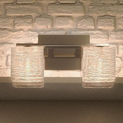 Luxury lighting fixture with a unique glass shade.