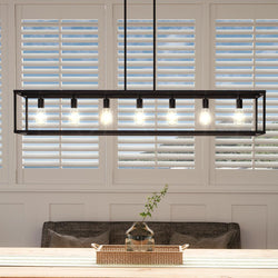 A beautiful lighting fixture, the UQL3231 Scandinavian Chandelier from the Arvada Collection by Urban Ambiance adds a touch of luxury to any dining room.