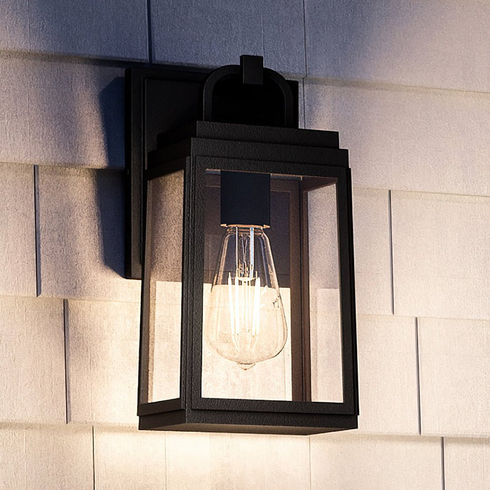 UHP1380 Farmhouse Outdoor Wall Sconce 11.875''H x 5.5''W, Olde Bronze Finish, Macon Collection