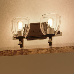 A luxurious lighting fixture, the UHP2031 Crystal Bathroom Vanity Light from the Ravenna Collection features an Olde Bronze Finish and two captivating lights.