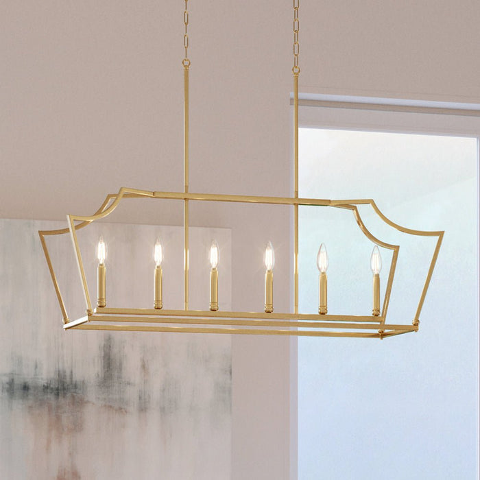UHP4260 Transitional Chandelier 15.125''H x 42''W, Brushed Bronze Finish, Coronado Collection